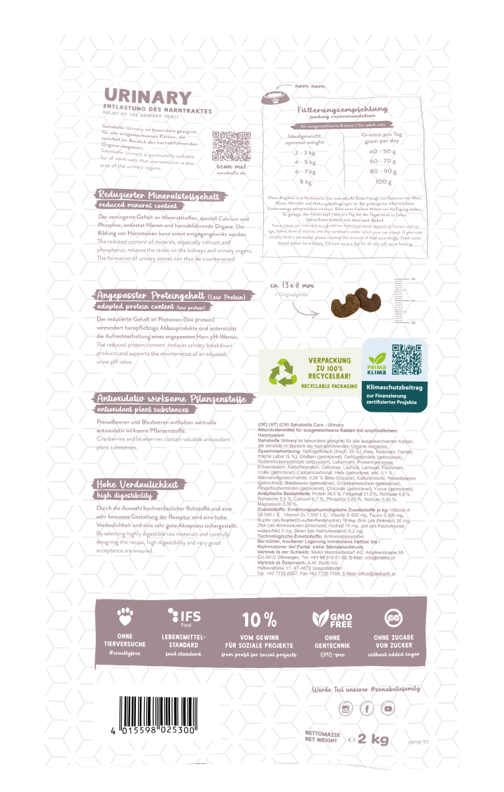 Sanabelle Katzen-Trockenfutter Urinary